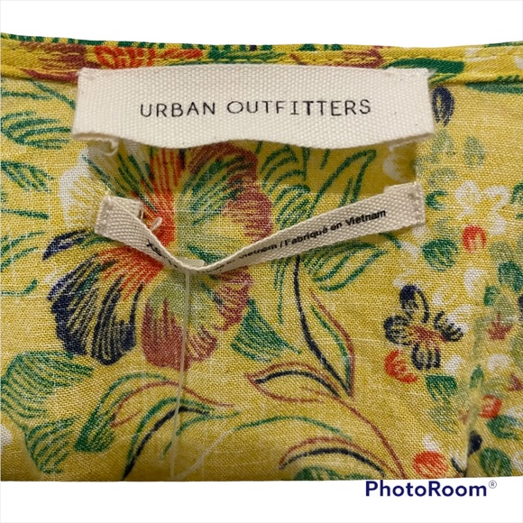 NWT Urban Outfitters Spring Floral Boho Linen Mini Dress - Size XS or MED - Picture 5 of 10